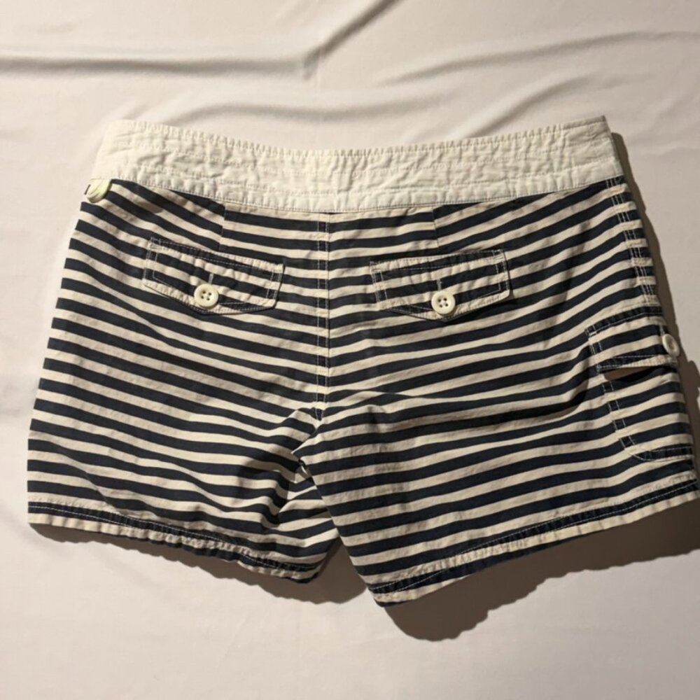 J.Crew Striped Shorts Women’s Size 0 Navy & White Nautical Summer Beach Casual - Picture 8 of 8